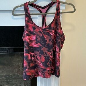 NWOT Lululemon Cool Racerback NULU Tank Intensity Pink Blossom Multi Size 12